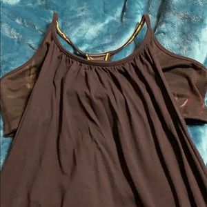 Lululemon black top with built in bra size 12